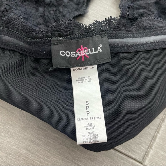 Cosabella Flirtie Bandeau Bra Top in Black Lace Strapless Size S - Picture 8 of 12
